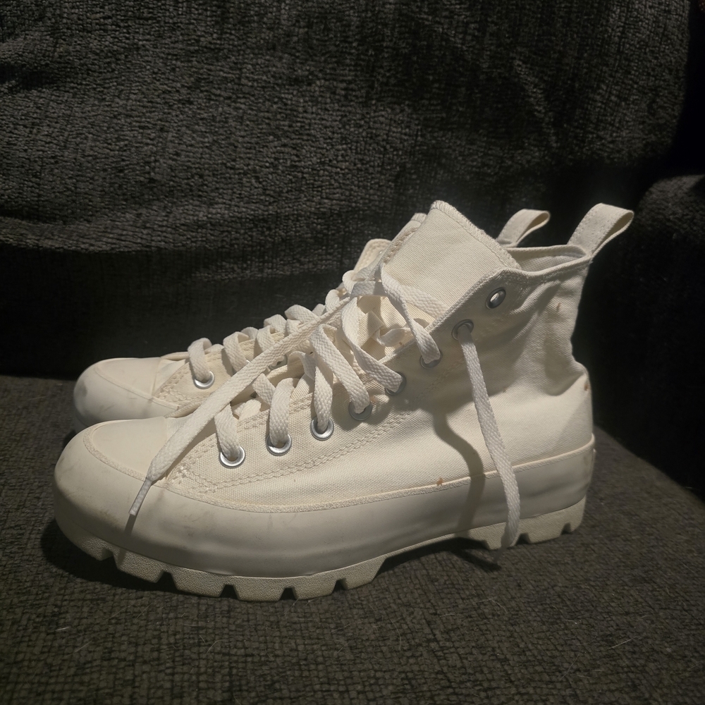 Converse Women's White High-Top Lug Sole Sneakers